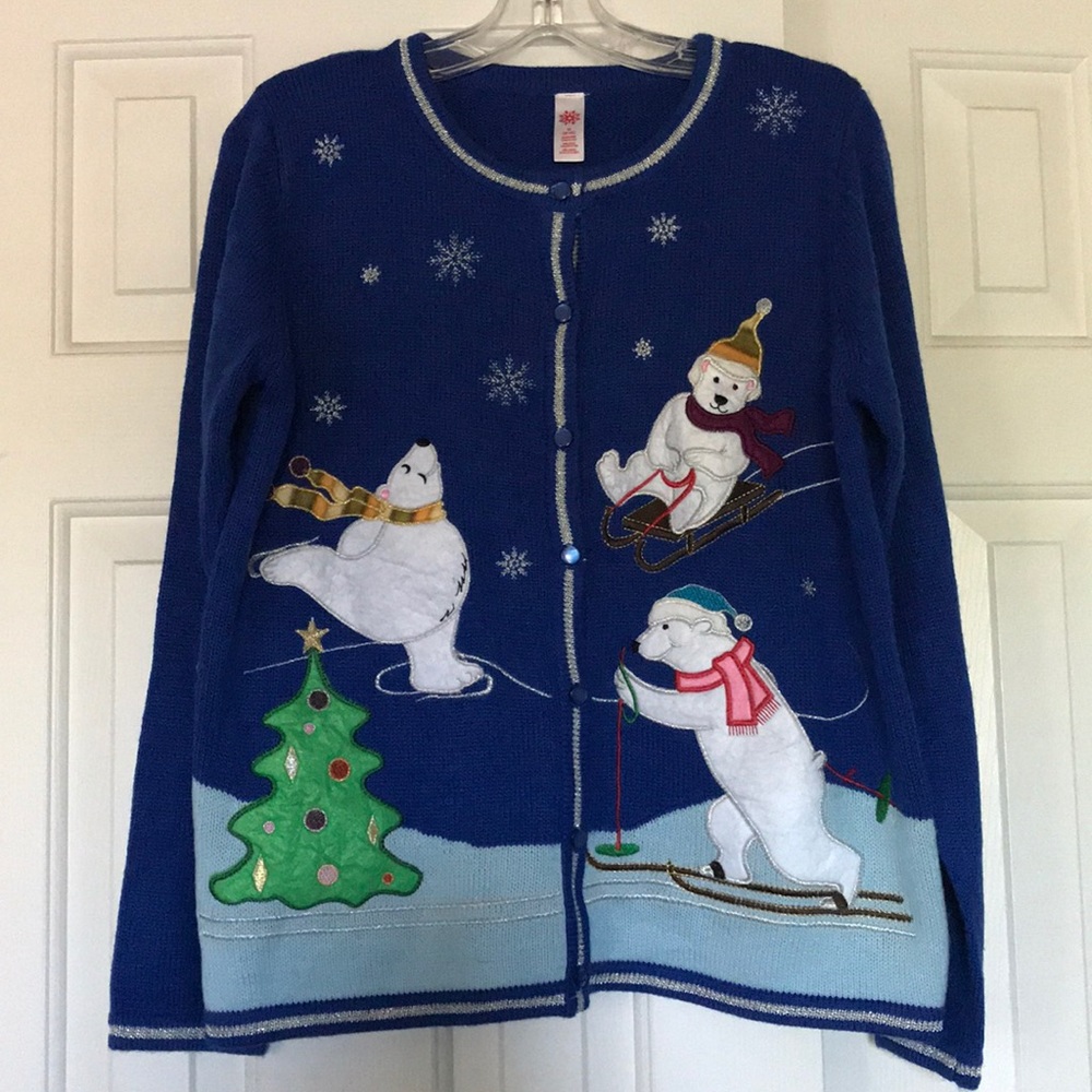 Button Down Christmas Sweater